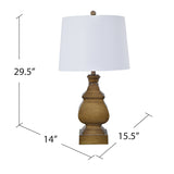 Georgia 29.5" Resin Wood Table Lamp EVAVP1207WD Evolution by Crestview Collection