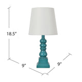 Whittier Blue Table Lamp EVAVP1349BU Evolution by Crestview Collection