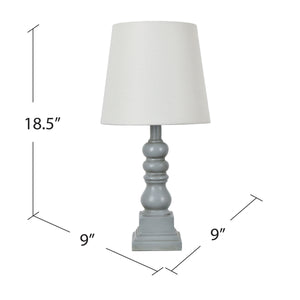 Whittier Gray Table Lamp EVAVP1349GRY Evolution by Crestview Collection