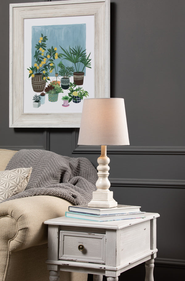 Whittier White Table Lamp EVAVP1349WH Evolution by Crestview Collection