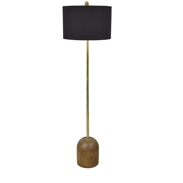 Reese Black And Wood Floor Lamp EVAVP1613 Evolution by Crestview Collection