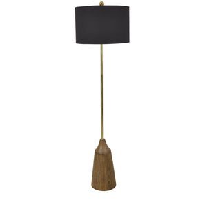 Mckinney Black And Wood Floor Lamp EVAVP1614 Evolution by Crestview Collection