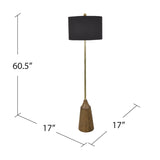 Mckinney Black And Wood Floor Lamp EVAVP1614 Evolution by Crestview Collection