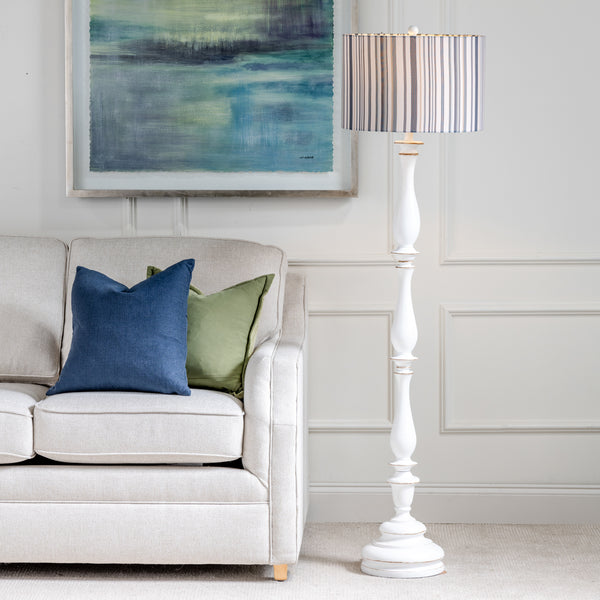 Maribelle Multi Stripe Floor Lamp EVAVP1629 Evolution by Crestview Collection