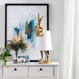 Chester Gold Rabbit Lamp EVAVP1665GLDWH Evolution by Crestview Collection