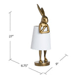 Chester Gold Rabbit Lamp EVAVP1665GLDWH Evolution by Crestview Collection