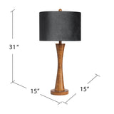 Kuala Gray Resin Table Lamp EVAVP1675GRY Evolution by Crestview Collection