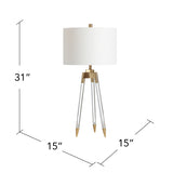 Cauley Clear Acrylic Tripod Table Lamp EVAVP1740 Evolution by Crestview Collection