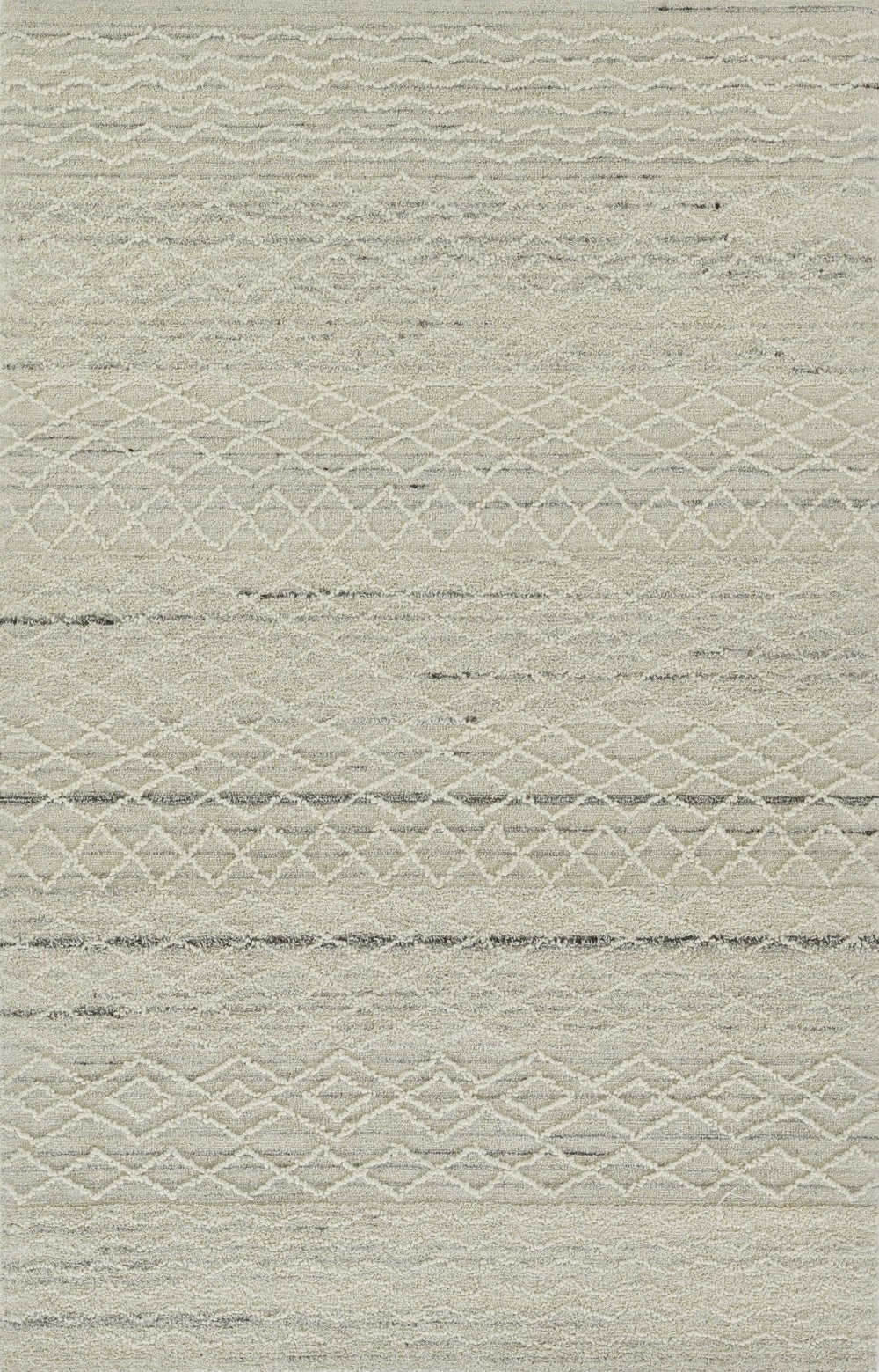 Momeni Everett EVT-4 Hand Tufted Contemporary Geometric Indoor Rug Ivory 8' x 10'