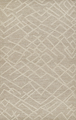 Momeni Everett EVT-5 Hand Tufted Contemporary Geometric Indoor Rug Natural 8' x 10'