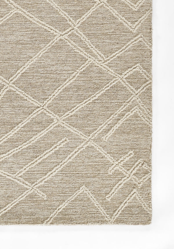 Momeni Everett EVT-5 Hand Tufted Contemporary Geometric Indoor Rug Natural 8' x 10'