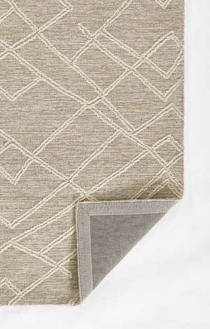 Momeni Everett EVT-5 Hand Tufted Contemporary Geometric Indoor Rug Natural 8' x 10'