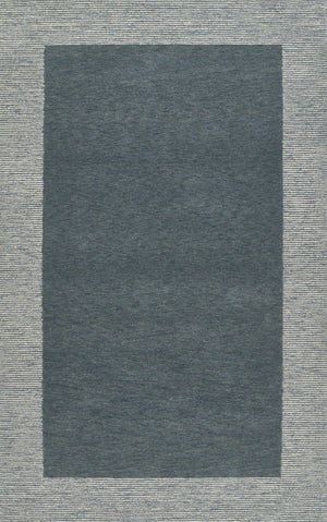 Momeni Everett EVT-6 Hand Tufted Contemporary Border Indoor Rug Blue 8' x 10'