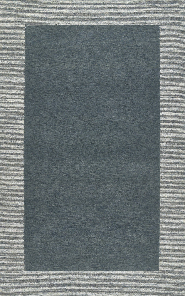 Momeni Everett EVT-6 Hand Tufted Contemporary Border Indoor Rug Blue 8' x 10'