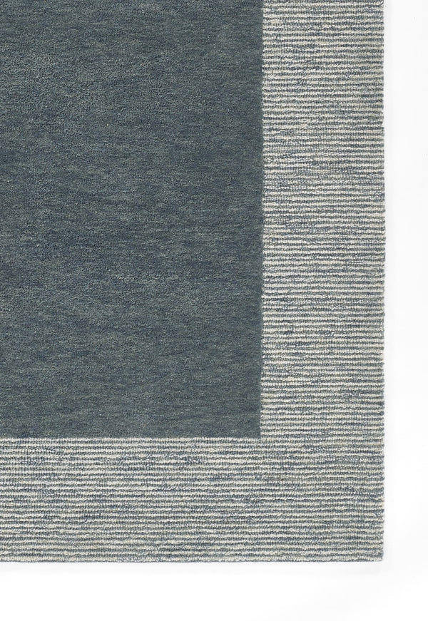 Momeni Everett EVT-6 Hand Tufted Contemporary Border Indoor Rug Blue 8' x 10'