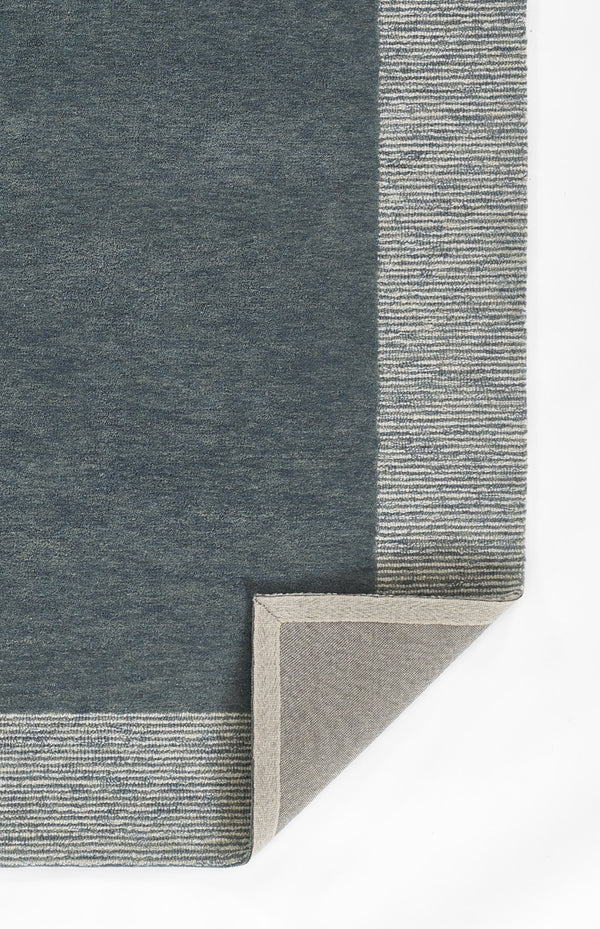 Momeni Everett EVT-6 Hand Tufted Contemporary Border Indoor Rug Blue 8' x 10'
