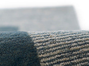 Momeni Everett EVT-6 Hand Tufted Contemporary Border Indoor Rug Blue 8' x 10'