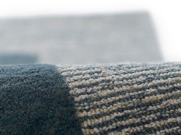 Momeni Everett EVT-6 Hand Tufted Contemporary Border Indoor Rug Blue 8' x 10'