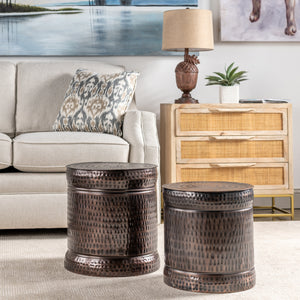 Stockton Copper Stools - Set of 2 EVFNR1022DKCP Evolution by Crestview Collection