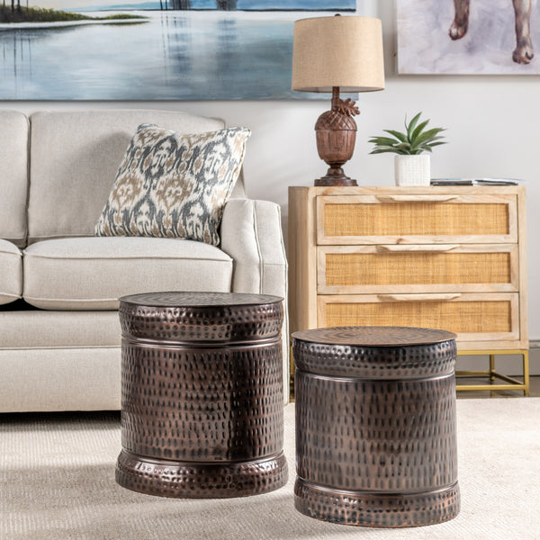 Stockton Copper Stools - Set of 2 EVFNR1022DKCP Evolution by Crestview Collection