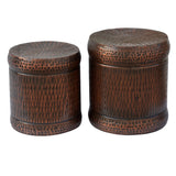 Stockton Copper Stools - Set of 2 EVFNR1022DKCP Evolution by Crestview Collection