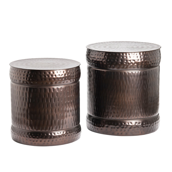 Stockton Copper Stools - Set of 2 EVFNR1022DKCP Evolution by Crestview Collection