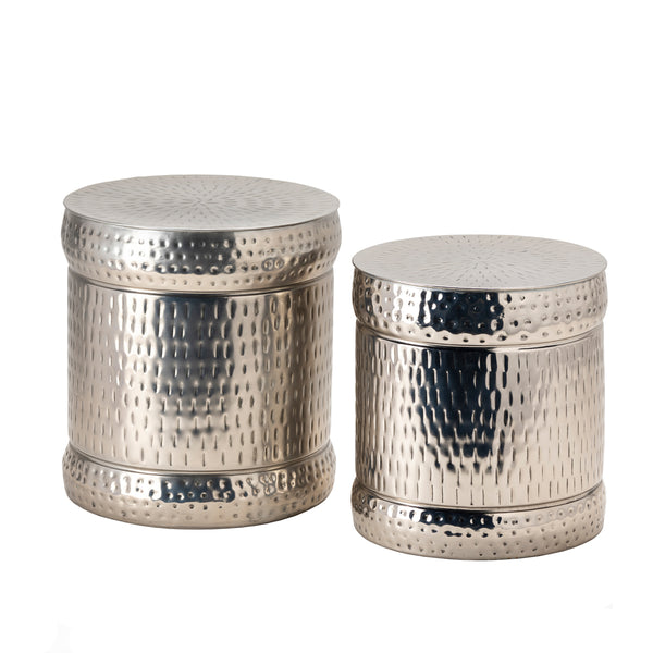 Colthurst Silver Stools - Set of 2 EVFNR1022SL Evolution by Crestview Collection