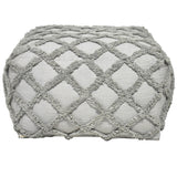 Rudra Grey Foot Stool Pouf EVFNR1109 Evolution by Crestview Collection