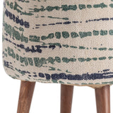 Riely Upholstered Round Foot Stool Ottoman EVFNR1123 Evolution by Crestview Collection