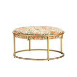 Melinda Round Printed Upholstered Cocktail Table