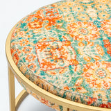 Melinda Round Printed Upholstered Cocktail Table EVFNR1124 Evolution by Crestview Collection