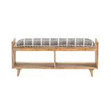 Madison Upholstered and Mango Storage Bench EVFNR1130 Evolution by Crestview Collection
