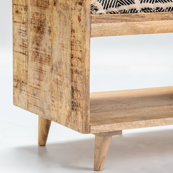 Madison Upholstered and Mango Storage Bench EVFNR1130 Evolution by Crestview Collection