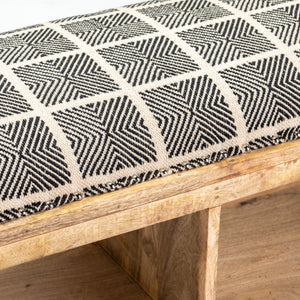 Madison Upholstered and Mango Storage Bench EVFNR1130 Evolution by Crestview Collection