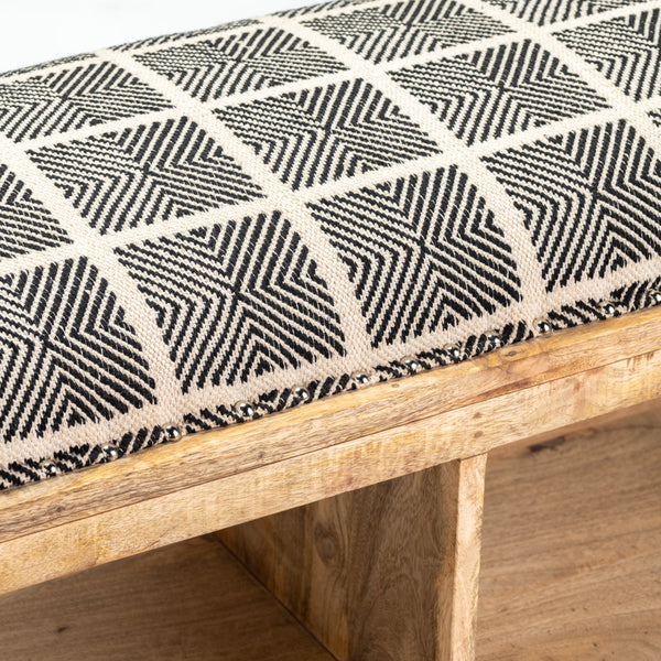 Madison Upholstered and Mango Storage Bench EVFNR1130 Evolution by Crestview Collection