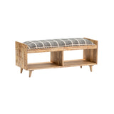 Madison Upholstered and Mango Storage Bench EVFNR1130 Evolution by Crestview Collection