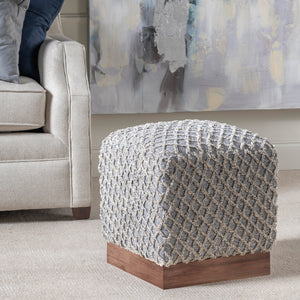 Lauren Square Upholstered Mango Foot Stool Ottoman EVFNR1132 Evolution by Crestview Collection