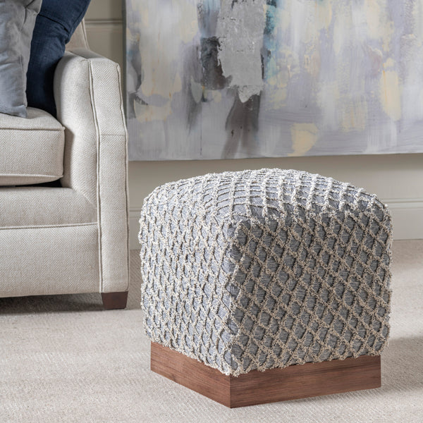 Lauren Square Upholstered Mango Foot Stool Ottoman EVFNR1132 Evolution by Crestview Collection