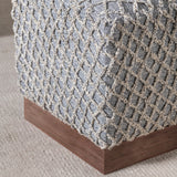 Lauren Square Upholstered Mango Foot Stool Ottoman EVFNR1132 Evolution by Crestview Collection