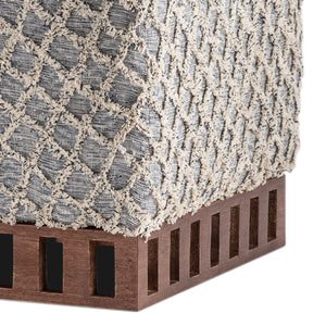 Lauren Square Upholstered Mango Foot Stool Ottoman EVFNR1132 Evolution by Crestview Collection