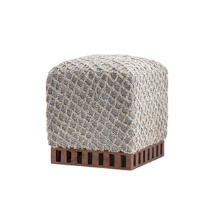 Lauren Square Upholstered Mango Foot Stool Ottoman EVFNR1132 Evolution by Crestview Collection