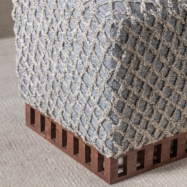 Lauren Square Upholstered Mango Foot Stool Ottoman EVFNR1132 Evolution by Crestview Collection