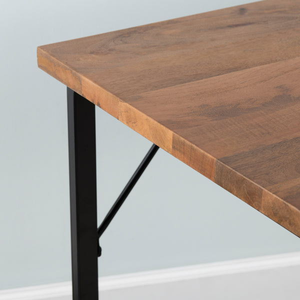 Brady Solid Mango and Iron Writing Desk EVFNR1134 Evolution by Crestview Collection