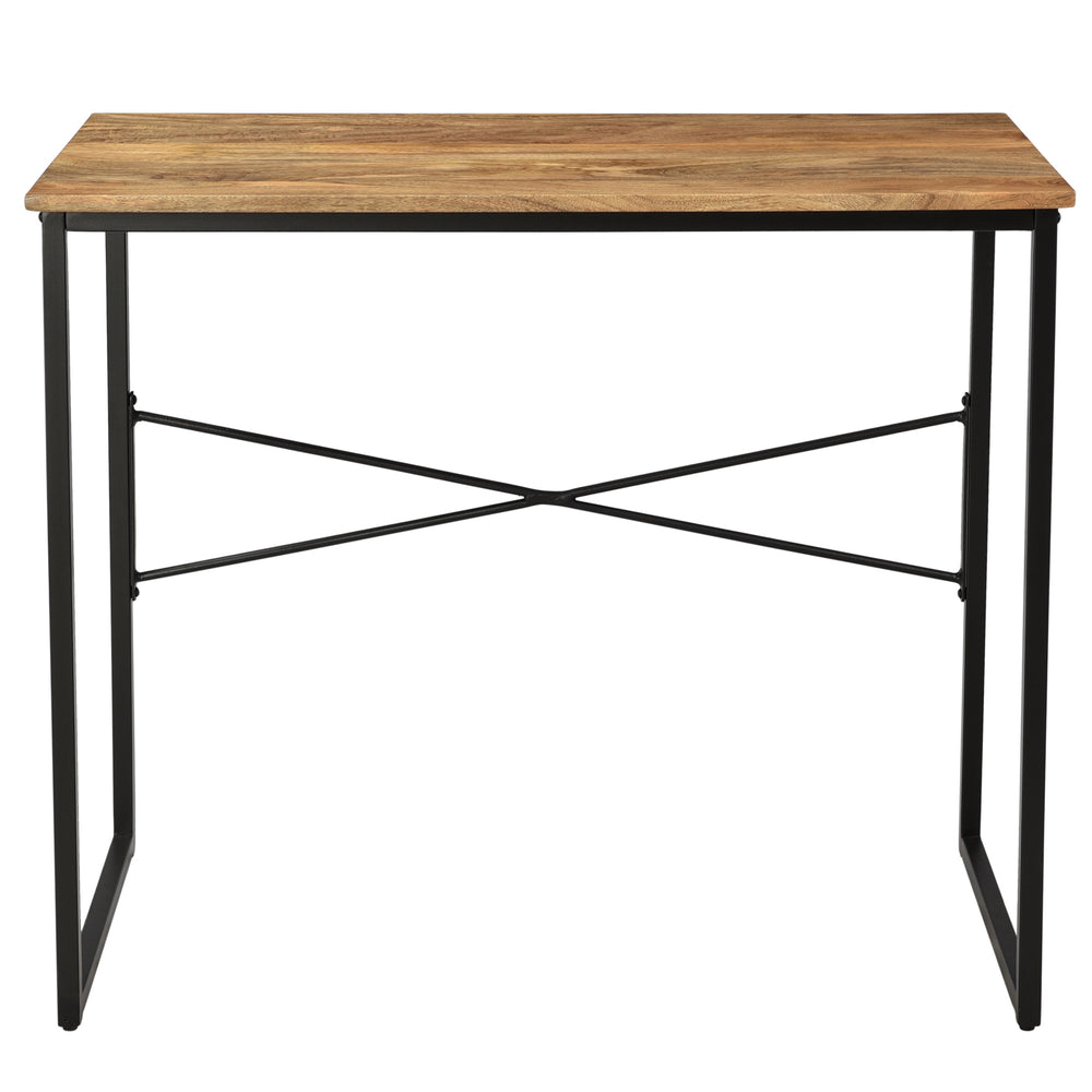Erik Solid Mango and Iron Writing Desk EVFNR1136 Evolution by Crestview Collection