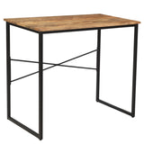 Erik Solid Mango and Iron Writing Desk EVFNR1136 Evolution by Crestview Collection