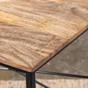 Erik Solid Mango and Iron Writing Desk EVFNR1136 Evolution by Crestview Collection