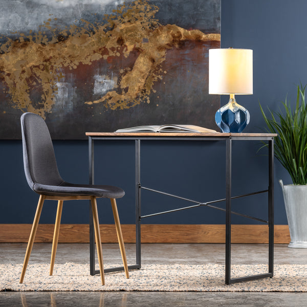 Erik Solid Mango and Iron Writing Desk EVFNR1136 Evolution by Crestview Collection