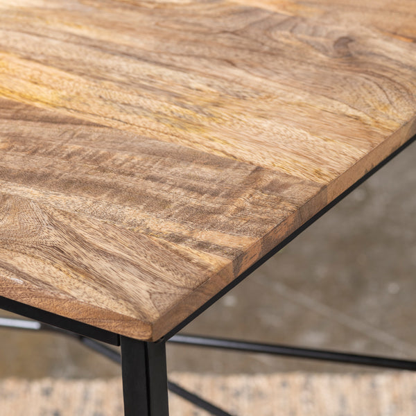 Erik Solid Mango and Iron Writing Desk EVFNR1136 Evolution by Crestview Collection