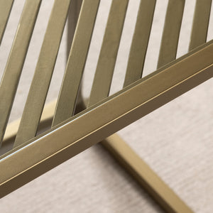 Christian Square Iron and Glass End Table EVFNR1137 Evolution by Crestview Collection