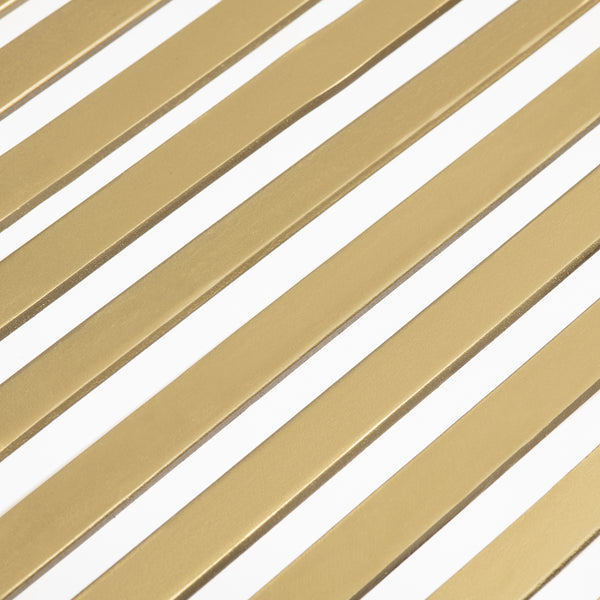 Christian Square Iron and Glass End Table EVFNR1137 Evolution by Crestview Collection